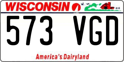 WI license plate 573VGD