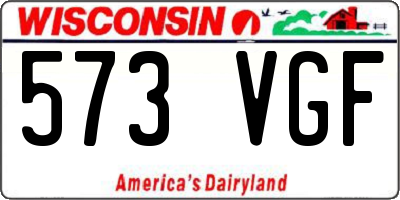 WI license plate 573VGF