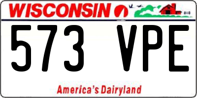 WI license plate 573VPE