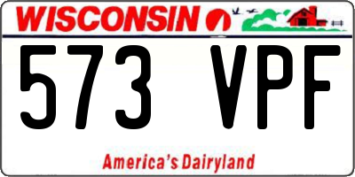 WI license plate 573VPF