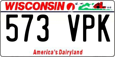 WI license plate 573VPK