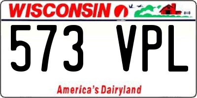 WI license plate 573VPL