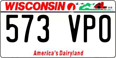 WI license plate 573VPO