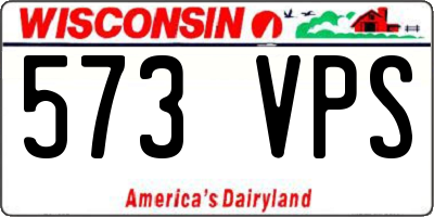WI license plate 573VPS