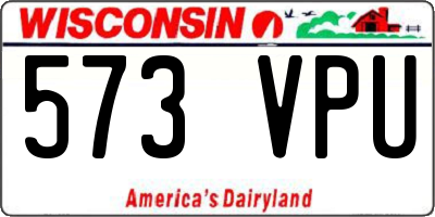 WI license plate 573VPU