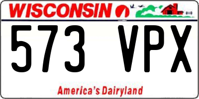 WI license plate 573VPX