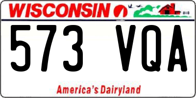 WI license plate 573VQA
