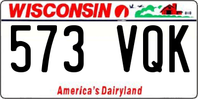WI license plate 573VQK