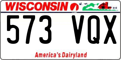 WI license plate 573VQX