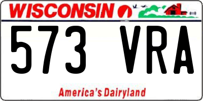 WI license plate 573VRA