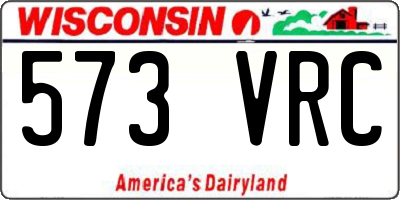 WI license plate 573VRC