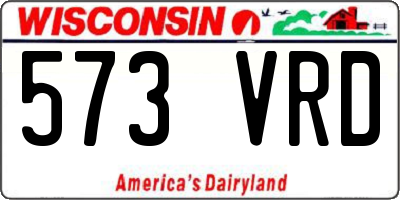 WI license plate 573VRD