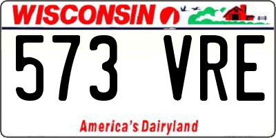 WI license plate 573VRE