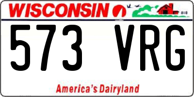 WI license plate 573VRG