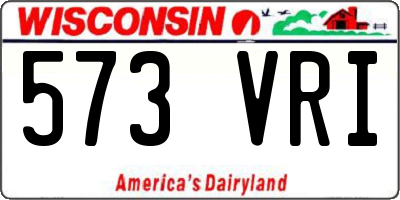 WI license plate 573VRI
