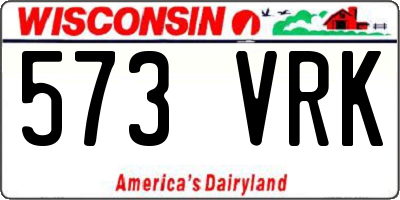 WI license plate 573VRK