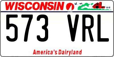 WI license plate 573VRL