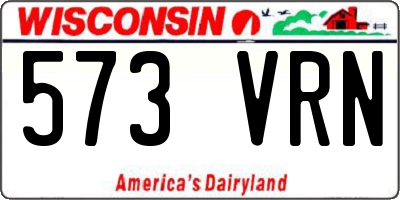 WI license plate 573VRN