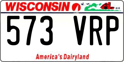 WI license plate 573VRP