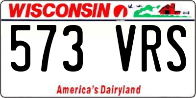 WI license plate 573VRS