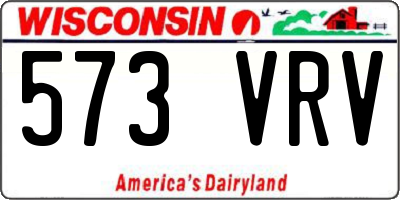 WI license plate 573VRV