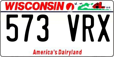 WI license plate 573VRX