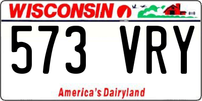 WI license plate 573VRY