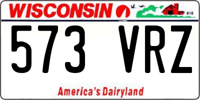 WI license plate 573VRZ
