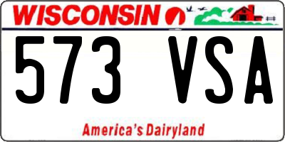 WI license plate 573VSA