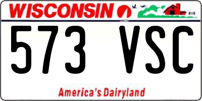 WI license plate 573VSC