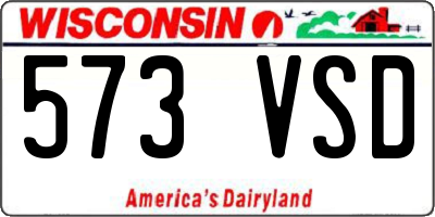 WI license plate 573VSD