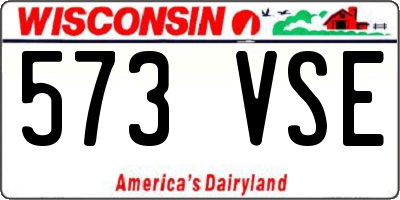 WI license plate 573VSE