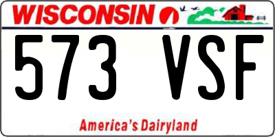WI license plate 573VSF