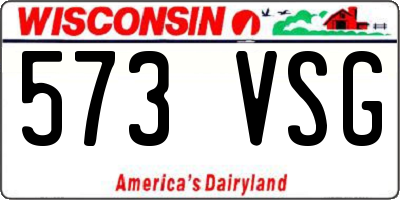 WI license plate 573VSG