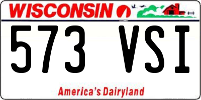 WI license plate 573VSI