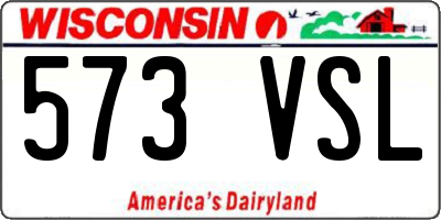 WI license plate 573VSL
