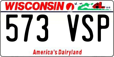 WI license plate 573VSP
