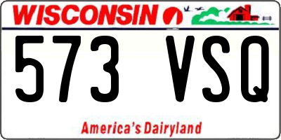 WI license plate 573VSQ