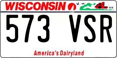 WI license plate 573VSR