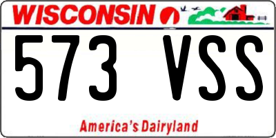 WI license plate 573VSS