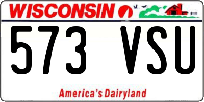 WI license plate 573VSU