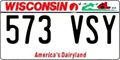 WI license plate 573VSY