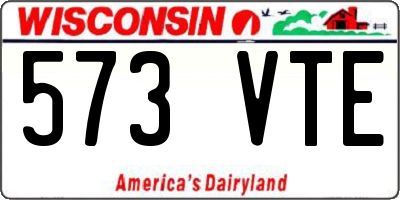 WI license plate 573VTE