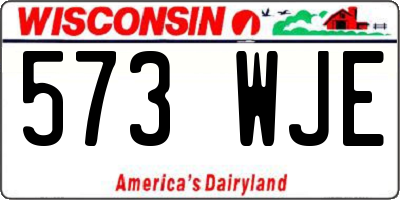 WI license plate 573WJE
