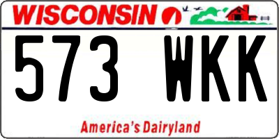 WI license plate 573WKK