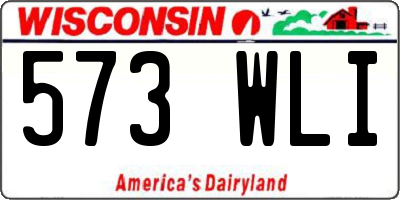 WI license plate 573WLI