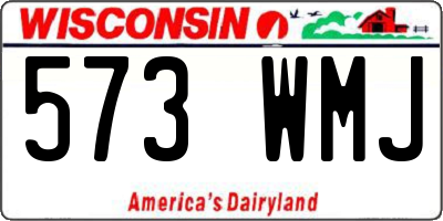 WI license plate 573WMJ