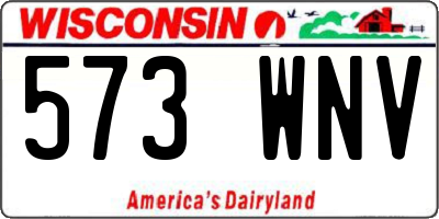 WI license plate 573WNV