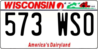 WI license plate 573WSO