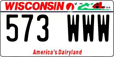 WI license plate 573WWW